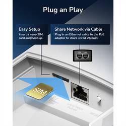 cudy LT400 wireless router Fast Ethernet Single-band 2.4 GHz 4G White router
