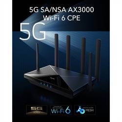 cudy Cudy P5 router wireless Gigabit Ethernet Dual-band (2.4 GHz/5 GHz) 5G Nero router