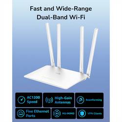 cudy Cudy WR1200 router wireless Fast Ethernet Dual-band (2.4 GHz/5 GHz) Bianco router