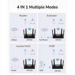 cudy Cudy WR1500 router wireless Gigabit Ethernet Dual-band (2.4 GHz/5 GHz) Nero router 1500 MBit/s