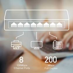 cudy FS108D Cudy FS108D switch di rete Fast Ethernet (10/100) Bianco síťový switch 10 / 100 MBit/s