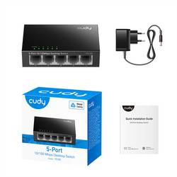 cudy FS105 FS105 5-Port 10/100 Metal Switch - Switch - 0,1 Gbps síťový switch 10 / 100 MBit/s