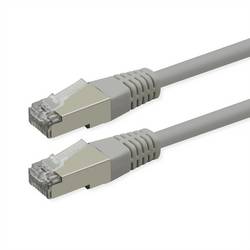 Roline 21.51.0830 RJ45 síťové kabely, propojovací kabely CAT 6 S/FTP 0.50 m šedá dvoužilový stíněný 1 ks