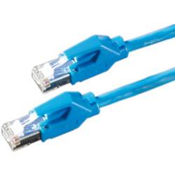 Secomp 21.08.9214 RJ45 síťové kabely, propojovací kabely CAT 6 S/FTP 1.00 m modrá dvoužilový stíněný, bez halogenů, samozhášecí 1 ks