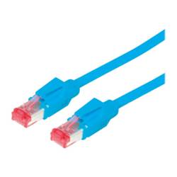 Secomp 21.08.9204 RJ45 síťové kabely, propojovací kabely CAT 6 S/FTP 0.50 m modrá dvoužilový stíněný, bez halogenů, samozhášecí 1 ks