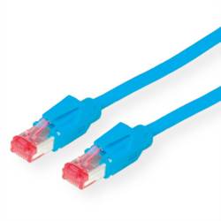 Secomp 21.08.9204 RJ45 síťové kabely, propojovací kabely CAT 6 S/FTP 0.50 m modrá dvoužilový stíněný, bez halogenů, samozhášecí 1 ks