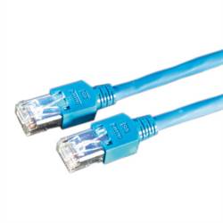 Secomp 21.08.9114 RJ45 (křížený) síťové kabely, propojovací kabely CAT 5e SF/UTP 1.00 m modrá samozhášecí 1 ks
