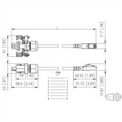 Metz Connect 141N113K100A0 RJ45 síťové kabely, propojovací kabely CAT 6 S/FTP 10.00 m žlutá IP65, krytí PUR 1 ks