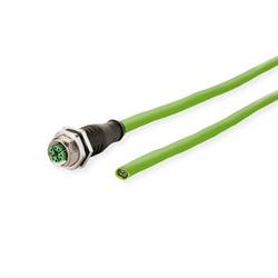 Metz Connect 142M2X20005 M 12 síťové kabely, propojovací kabely CAT 6A S/FTP 0.50 m zelená odolné proti UV záření 1 ks