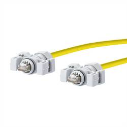Metz Connect 141N113K13K50 RJ45 síťové kabely, propojovací kabely CAT 6 S/FTP 5.00 m žlutá IP65, krytí PUR 1 ks