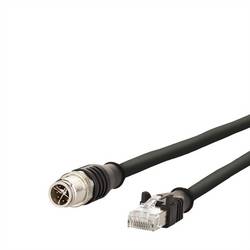 Metz Connect 142M5X15100 M 12 síťové kabely, propojovací kabely CAT 6A SF/FTP 10.00 m černá odolné proti oleji, krytí PUR, odolné proti UV záření 1 ks