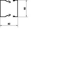 Hager LFS400600VERZ kabelová lišta (d x š x v) 2000 x 60 x 40 mm 2 m