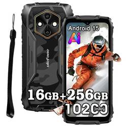 UleFone Rugking 4 Pro outdoorový smartphone 256 GB, 16.7 cm (6.56 palec), černá, Android™ 15, dual SIM