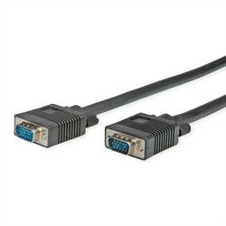 Secomp VGA kabel VGA pólové Zástrčka, VGA pólové Zástrčka 10.00 m černá S3605 stíněný VGA kabel
