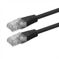 Roline 21.51.1515 RJ45 síťové kabely, propojovací kabely CAT 6 U/UTP 0.30 m černá nestíněný 1 ks