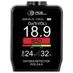 PCE Instruments PCE-GA 8 měřič zbytkového kyslíku, -9 - 55 °C, kyslíkový měřicí přístroj, s funkcí měření teploty, s funkcí datového záznamníku