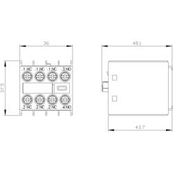 Siemens 3RH2911-1HA13 pomocný spínač zásuvné Vhodné pro značku (relé): Siemens 1 ks