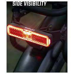 Sigma sada zpětných světel na kolo EOX RL RACK BRAKE w/fixing material LED přes palubní síť