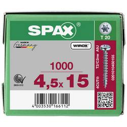 SPAX 0201010450155 R 88093 Ruko m.Spitze/T-STAR šroub do dřeva 4.5 mm 15 mm T-STAR plus ocel WIROX 1000 ks