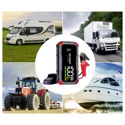 VOLTCRAFT Pomocné startovací zařízení VC-JS-800A, VC-18218600, max. startovací proud 400 A, 1x výstup 12 V, 2x USB konektor, nabíjecí a udržovací stanice,