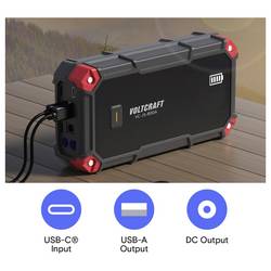 VOLTCRAFT Pomocné startovací zařízení VC-JS-800A, VC-18218600, max. startovací proud 400 A, 1x výstup 12 V, 2x USB konektor, nabíjecí a udržovací stanice,