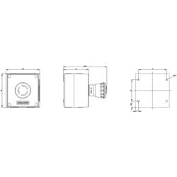 Siemens 3SU18010NB002AA2 3SU1801-0NB00-2AA2 pouzdro pro upevnění na podlaze , se štítkem 1 tlačítko červená otočení 1 ks