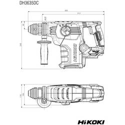 HiKOKI SDS plus-aku vrtací kladivo bez akumulátoru, bez nabíječky