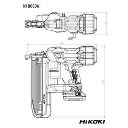 HiKOKI N1808DAW4Z akumulátorová hřebíkovačka, bez akumulátoru, bez nabíječky