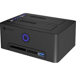 ICY BOX IB-1233CL-CR USB B SATA 1 port Klonovací stanice 2.5 palec, 3.5 palec s funkcí klonování, s displejem, s čtečkou karet