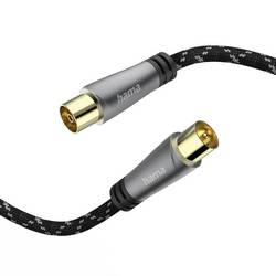 Hama antény kabel 10 m 120 dB Pozlacený černá, šedá