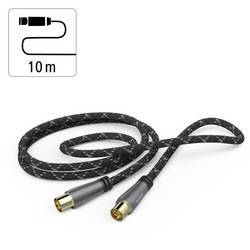 Hama antény kabel 10 m 120 dB Pozlacený černá, šedá