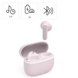 Hama špuntová sluchátka (In Ear) Bluetooth® stereo růžová Nabíjecí pouzdro mobil