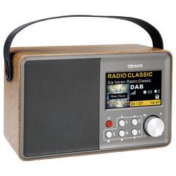Albrecht DR 862 27862 Akumulátorové rádio, DAB+, FM, Bluetooth, DAB+, FM, šedá, dřevo