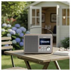 Albrecht DR 862 27862 Akumulátorové rádio, DAB+, FM, Bluetooth, DAB+, FM, šedá, dřevo