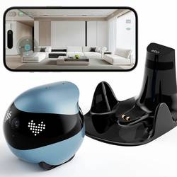 EnaBot Enabot EBO Air 2 Haustierroboter 2K Kame robotické domácí zvířátko černá, modrá 1 ks