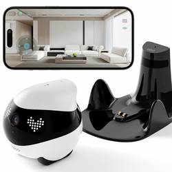 EnaBot Enabot EBO Air 2 Haustierroboter 2K Kame robotické domácí zvířátko černá, bílá 1 ks