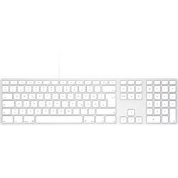 Matias FK318CS-DE Aluminum Wired Keyboard for Mac USB klávesnice německá, QWERTZ, Macintosh stříbrná/bílá