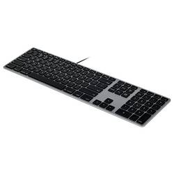 Matias FK318CB Aluminum Wired Keyboard for Mac USB klávesnice US anglická, QWERTY, Mac Space Grau