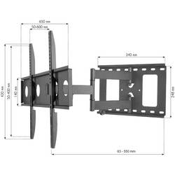 TECHly ICA-PLB-148L TV držák na zeď 81,3 cm (32) - 165,1 cm (65) naklápěcí, nakláněcí, otočný integrovaná vodováha
