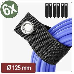 Quadrios 26CA804 Popruh se suchým zipem, s páskem, extra silná, (d x š) 420 mm x 50 mm, černá, 6 ks