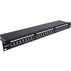 Intellinet 24-Port Cat6a Patchpanel geschirmt 1HE Kabeleinführung 90° abgewinkelt schwarz 24 portů patch panel 483 mm (19) CAT 6A 1 U černá osazený