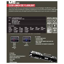 Powertac 815698015843 LED kapesní svítilna IPX8 (vodotěsné), s klipem na opasek, poutko na ruku, s režimem stroboskopu, s magnetickým držákem Li-Ion