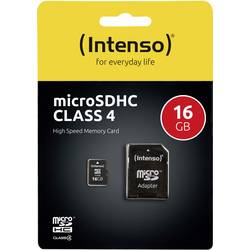 Intenso 16 GB Micro SDHC-Card paměťová karta microSDHC 16 GB Class 4 vč. SD adaptéru
