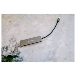 Verbatim 32156 USB Hub USB 2.0, HDMI™, USB 3.2 (Gen 1x1) USB 3.2 Gen1 5 GBit/s UHD, se zabudovanou čtečkou SD karet černá Essentials