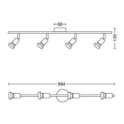 Philips Limbali 8719514465190 stropní lampa GU10 bílá