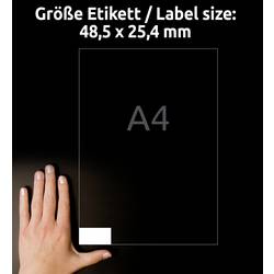 Avery-Zweckform 4780 univerzální etikety 48.5 x 25.4 mm papír bílá 1200 ks trvalé inkoustová tiskárna, laserová tiskárna, barevná laserová tiskárna, kopírka,