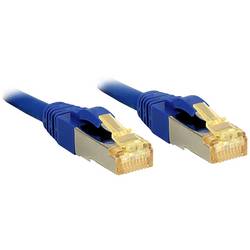 LINDY 47283 RJ45 síťové kabely, propojovací kabely CAT 6a (surový kabel CAT 7) S/FTP 10.00 m modrá stíněný 1 ks