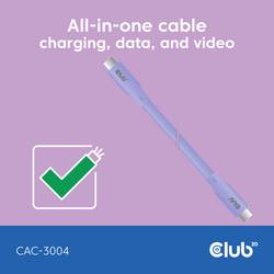 club3D Kabel USB-C USB 4.0 USB-C ® zástrčka 2.00 m fialová CAC-3004