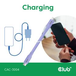 club3D Kabel USB-C USB 4.0 USB-C ® zástrčka 2.00 m fialová CAC-3004