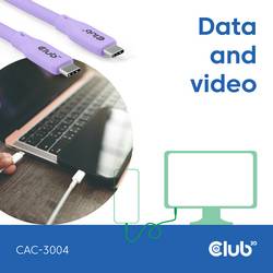 club3D Kabel USB-C USB 4.0 USB-C ® zástrčka 2.00 m fialová CAC-3004